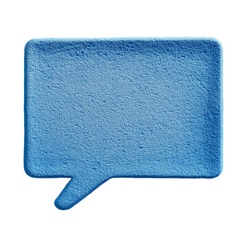dark blue matte rectangular bubble, vintage style message box, social media comment icon