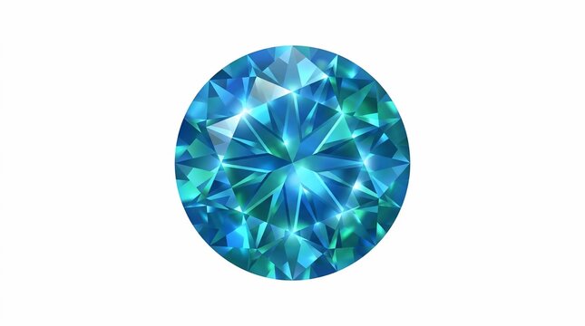 Large Round Blue Diamond Gemstone Jewelry.