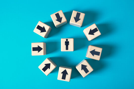 Conceptual image of human resources management. The concept of recruitment.