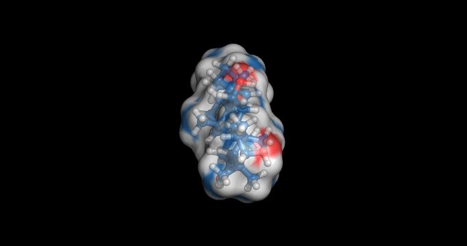 Protopanaxatriol, ginseng molecule for cognitive enhancement and antioxidant support, 3D molecule spinning, 4K