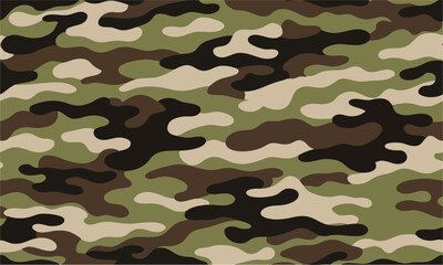 Fototapeta premium Modern tactical camouflage seamless vector texture wallpaper.