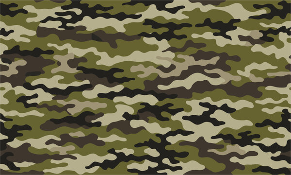 Abstract digital military camouflage seamless vector background texture.