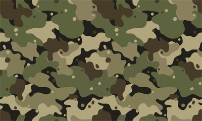 Fototapeta premium Dense organic camouflage seamless vector background design.