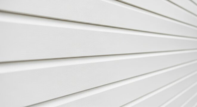Clean White Vinyl Siding Panels in a Dynamic Angled Perspective