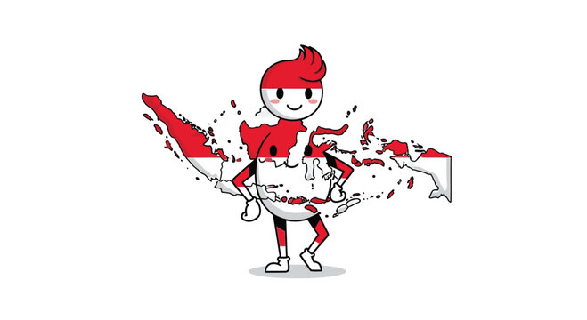 Cartoon character with red hair.