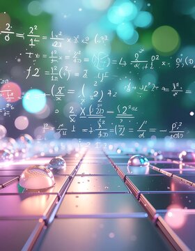 Futuristic Math and Science Digital Background