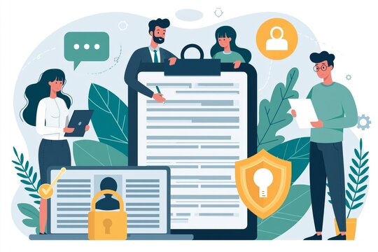 Cyber security data protection 3D render concept vector illustration. Personal data privacy regulation, cybersecurity protocol, information safety law, protection from cyberattack abstract metaphor