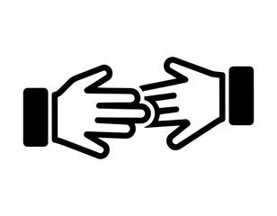 Fototapeta premium Business handshake icon representing partnership agreement with handshake agreement business
