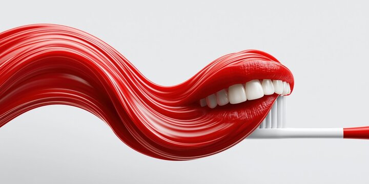 Bold beauty concept showcasing oral hygiene and artistry