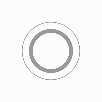 Gray circle design element isolated.