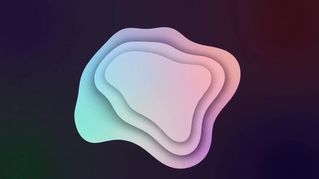 smooth 3d shape morphing animation with soft pastel colors