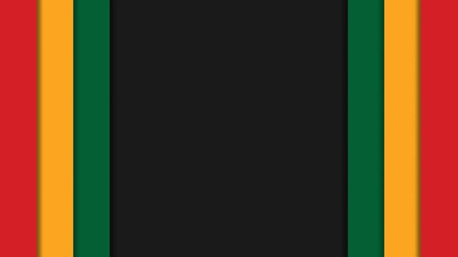 Vibrant Juneteenth Celebration Background with PanAfrican Colors and Dynamic Stripes.
