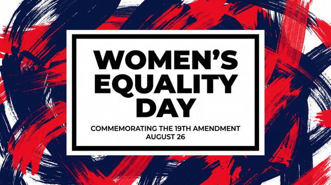 Abstract brush stroke background for Women's Equality Day commemorating 19th amendment.