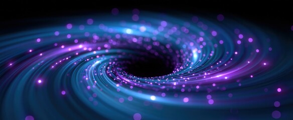 Fototapeta premium Dive into an abstract digital vortex like a cosmic whirlpool of glowing data 