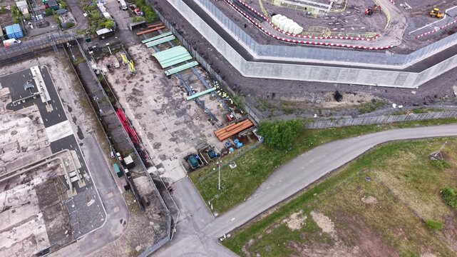     Drone Survey of HMP Glasgow Prison Construction Project and Infrastructure Works in Scotland
