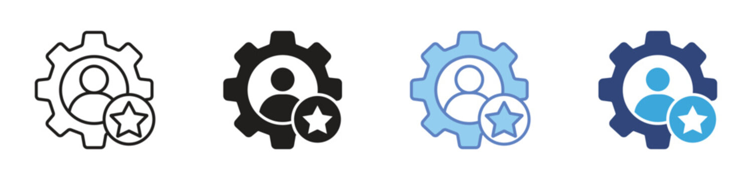 Employee Recognition Icon Set, staff achievement, employee excellence, performance management, workforce recognition, talent development, human resources, vector icons