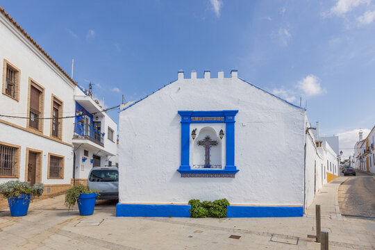 Traditional Whitewashed Street in Ayamonte, Andalusia, Spain