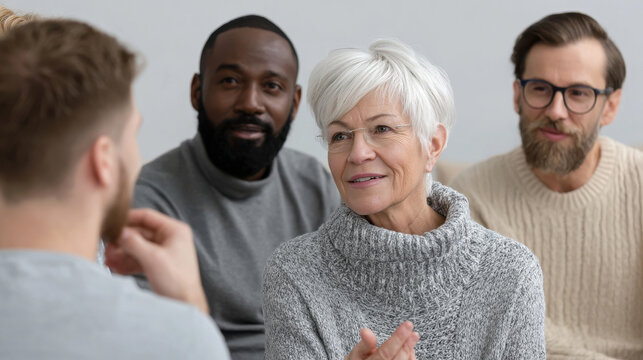 diverse group of individuals engages in constructive dialogue demonstrating emotional intelligence as powerful tool