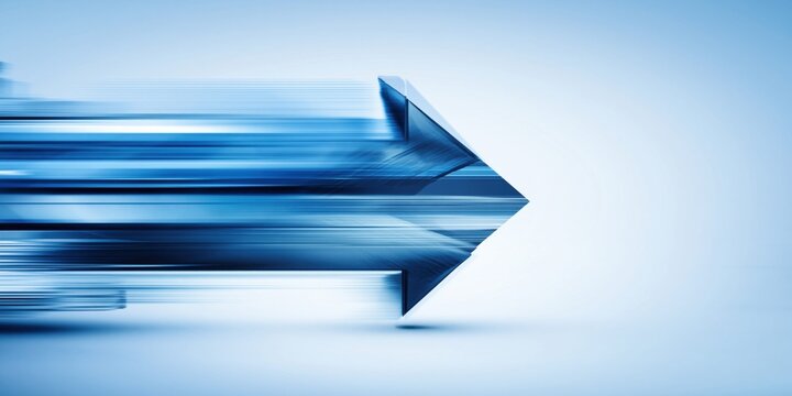Dynamic arrow symbolizing advancement and future possibilities