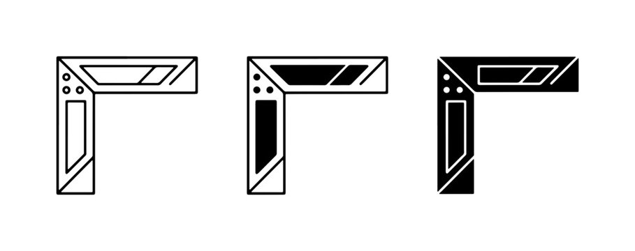 Corner Brackets, L-Shapes, Geometric Frames, Construction Symbols, Design Elements