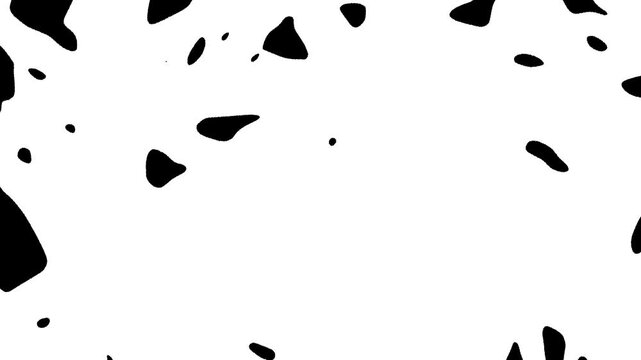 [Widescreen 16:9]Chaotic black and white scribble animation, also featuring noise and aggressive effects.