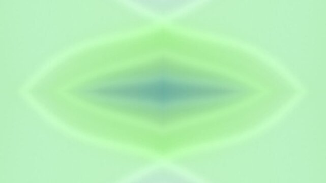 Abstract soft green symmetrical gradient background with central glowing diamond shape