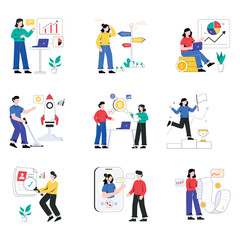 Fototapeta premium business vector illustration set 05
