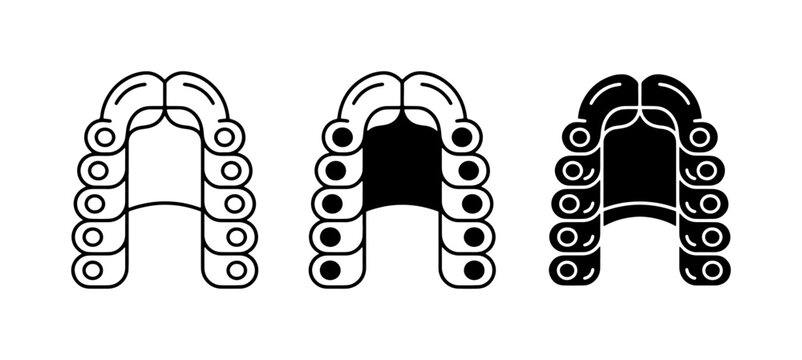 Legal Wigs, Barrister Wigs, Judge Wigs: 3 Icon Styles, Black and White Vector Set