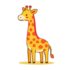Obraz premium Cute cartoon giraffe illustration