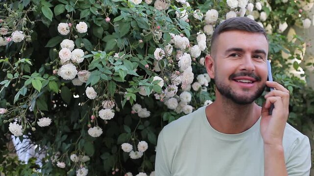 Loving Man in a Phone Call with his Partner