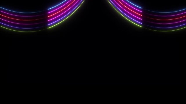 Abstract neon speed line animation.