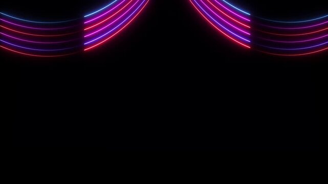 Abstract neon speed line animation.