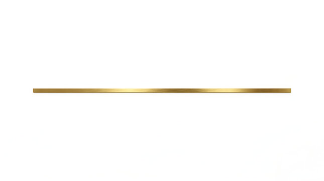 Minimalist golden thin line on white background abstract design element