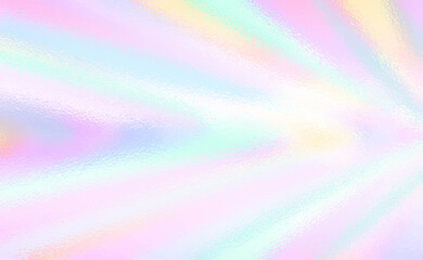Obraz premium Vector pastel rainbow foil texture background. Abstract gradient bright and shiny light reflection rough texture surface. Vector for background, backdrop, web, wallpaper, print and design artwork.