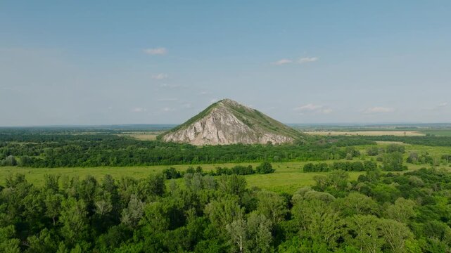 Shihan Toratau Mount. Republic of Bashkortostan. Famous nature landscape