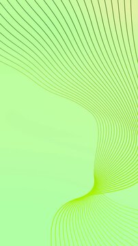 green glowing waves and lines abstract elegant background. motion looping Seamless design, Video animation vertical 4K 2160x3840