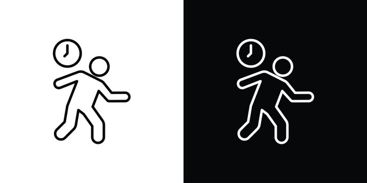 Busy icon in editable outlined, Vector EPS10