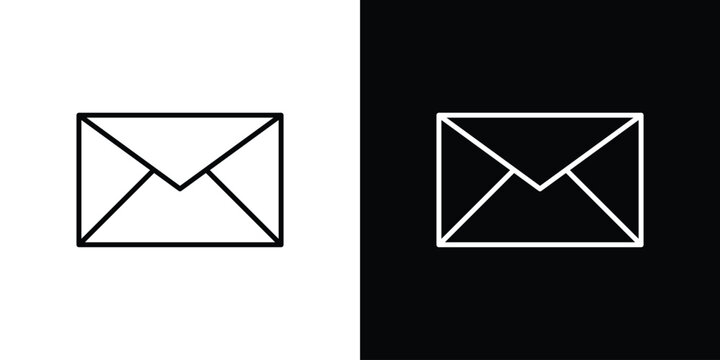 Email button icon in editable outlined, Vector EPS10