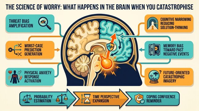 Brain catastrophising and anxiety management tips for the science of worry