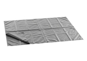 Naklejka premium Gray quilted fabric texture closeup.