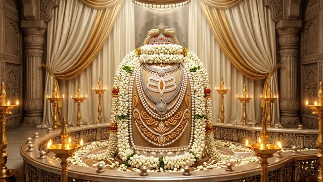 Pearl Adorned Ujjain Mahakal Shivling Darshan