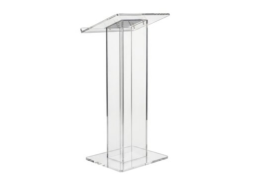 Clear acrylic lectern podium stand.