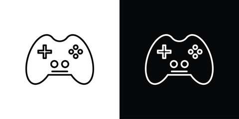 Gamepad icon in editable outlined, Vector EPS10 © Xevier