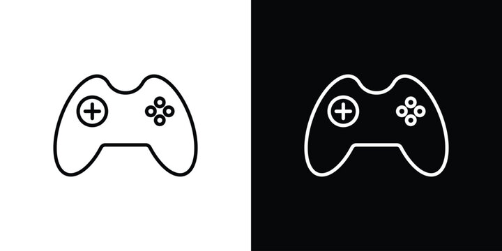 Gamepad icon in editable outlined, Vector EPS10