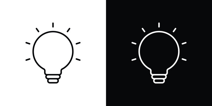 Idea icon in editable outlined, Vector EPS10