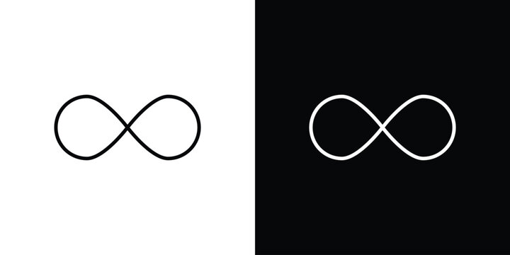 Infinite icon in editable outlined, Vector EPS10