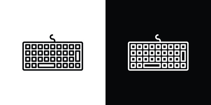 Keyboard icon in editable outlined, Vector EPS10