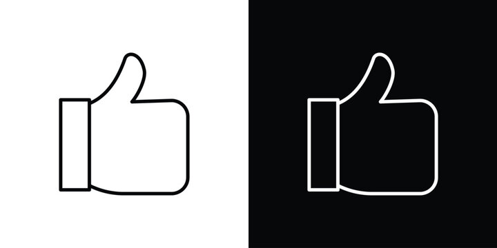 Like icon in editable outlined, Vector EPS10
