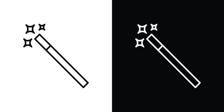 Magic icon in editable outlined, Vector EPS10