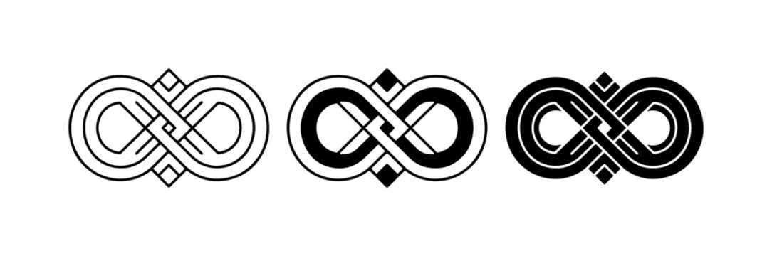 Infinity Symbol Vector Icons, Endless Loop Designs, Timeless Concepts, Eternal Love, Infinite Possibilities